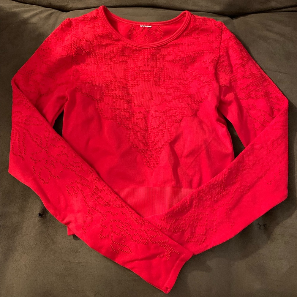Red Yoga Crop